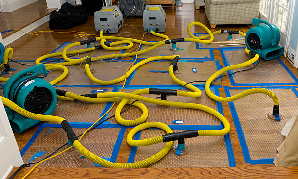 Professional Flood Damage Restoration technician working in Parker, WA